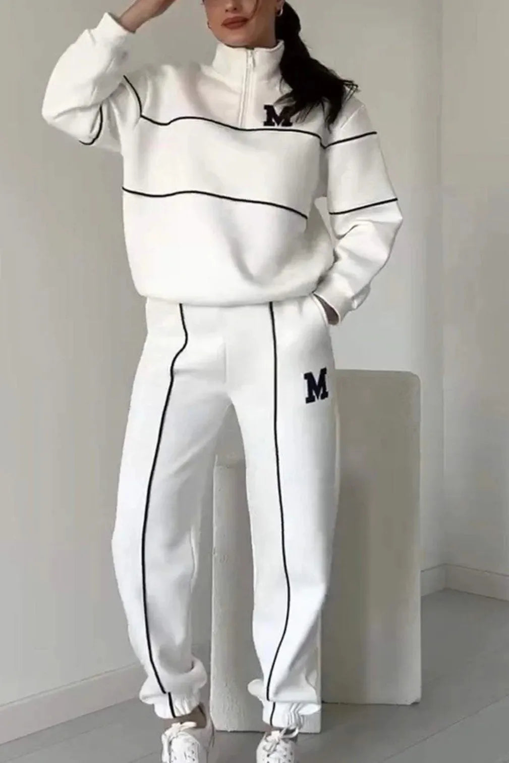 Hoodless Pullover Sweatshirt Sets | Streetwear
