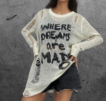 Stylish Crew Neck Sweatshirt with Alphabet Print | Streetwear