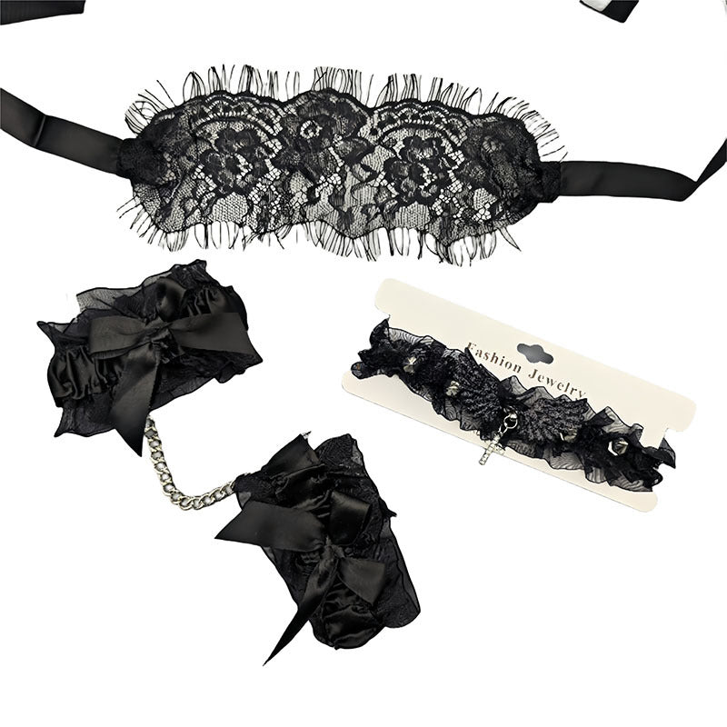Lingerie Set with Lace Eye Mask and Accessories