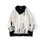 Lazy Wind Color Matching Sweater for Beggars