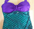 Hollow Back Mermaid One-Piece Swimsuit for Women