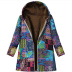 Vintage Women's Cotton and Hemp Hoodie Coat with Pockets | Streetwear