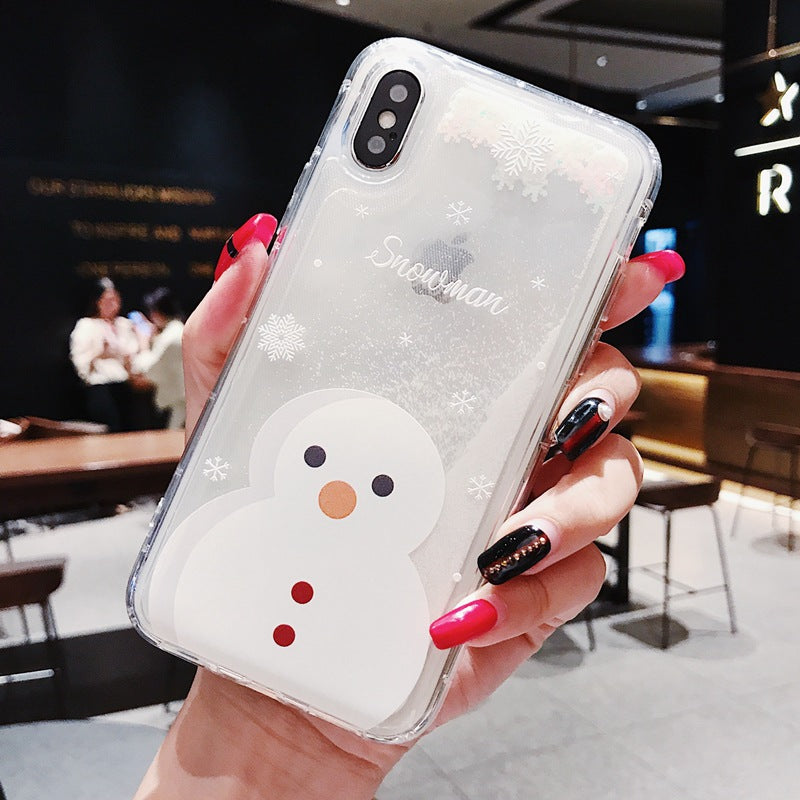 Christmas Snowflake Glitter Crystal Ball Phone Case | Protective Cover
