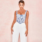 Women's Slim-Fit Ethnic Style Cropped Tank Top