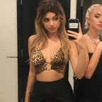 Leopard Print V-Neck Backless Lingerie Set (Style 2088)