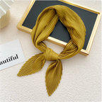 Women's Solid Color Pleated Scarf