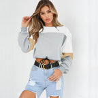 Cut-Out Cropped Hoodie with Tie Detail for Women