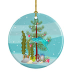 Sword Tail Guppy Merry Christmas Ceramic Ornament