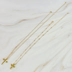 Pretty Chain Cross Necklace (Set of 2)