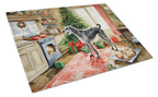 Irish Wolfhound Christmas Cookies Glass Cutting Board