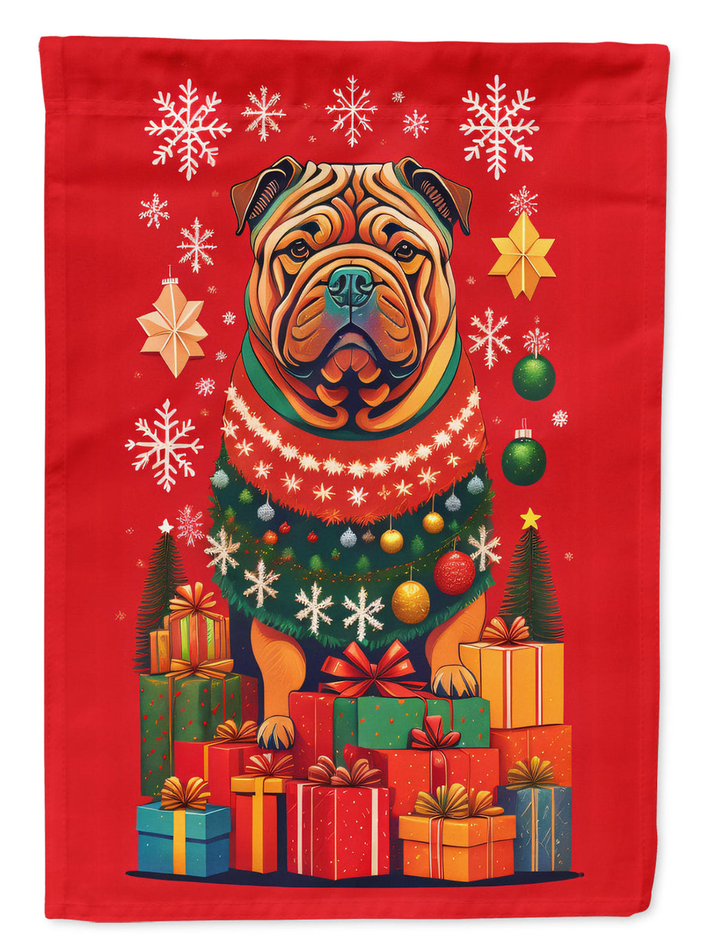 Shar Pei Holiday Christmas Garden Flag