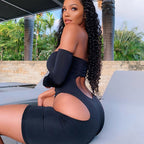 2020 Summer Women's Sexy Cutout Bodysuit Outfit