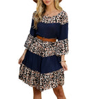Printed Round Neck Pullover Dress for Women | Streetwear