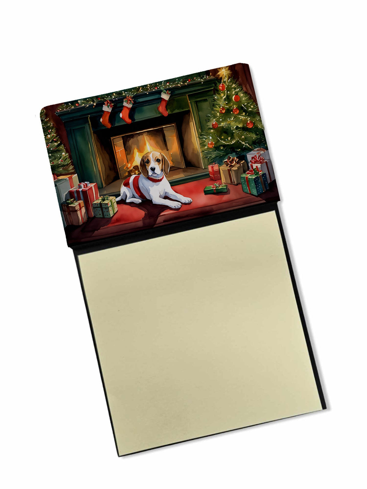 Beagle Cozy Christmas Sticky Note Holder