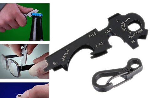 8-in-1 Stainless Steel Keychain Multi-Tool Keyring | Accessory