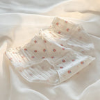 Floral Ribbed Panties with Bow Detail