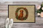 Nova Scotia Duck Tolling Retriever Christmas Flowers Doormat