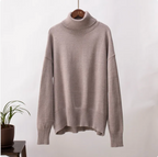 Women's Solid Color Turtleneck Sweater