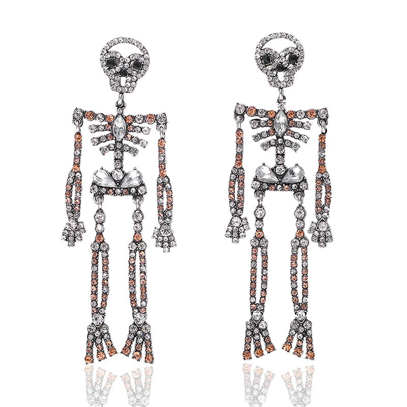 Trendy Christmas Earrings with Reindeer and Snowman Design