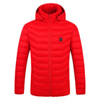 2024 Men's USB Heated Hooded Cotton Jacket