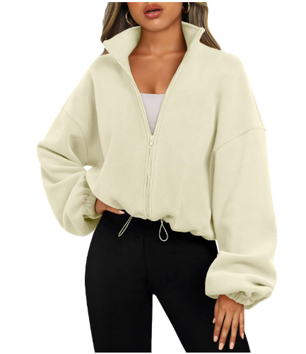 Women's Half-Zip Stand Collar Polar Fleece Sweater