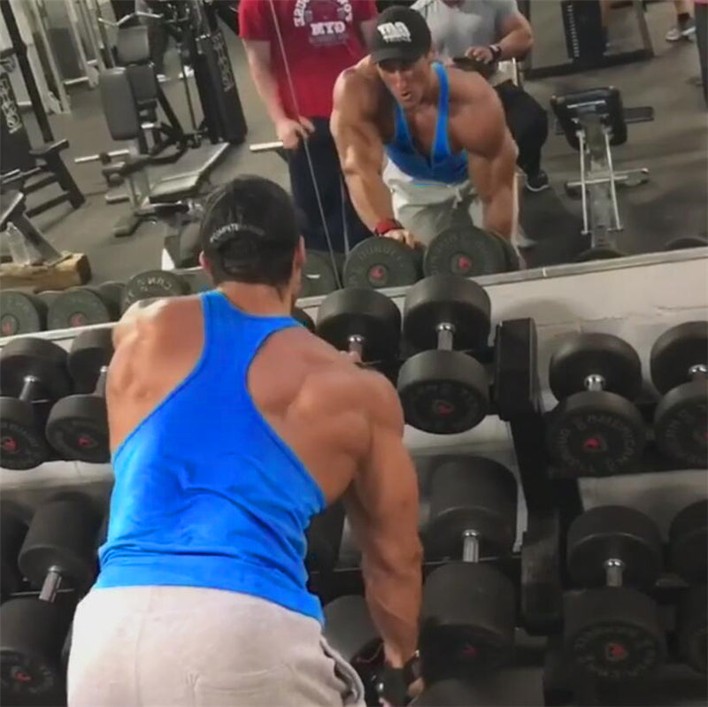 "DO THE WORK Letter Printed Muscle Fitness Tank Top"