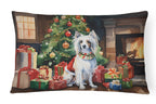 Chinese Crested Cozy Christmas Throw Pillow