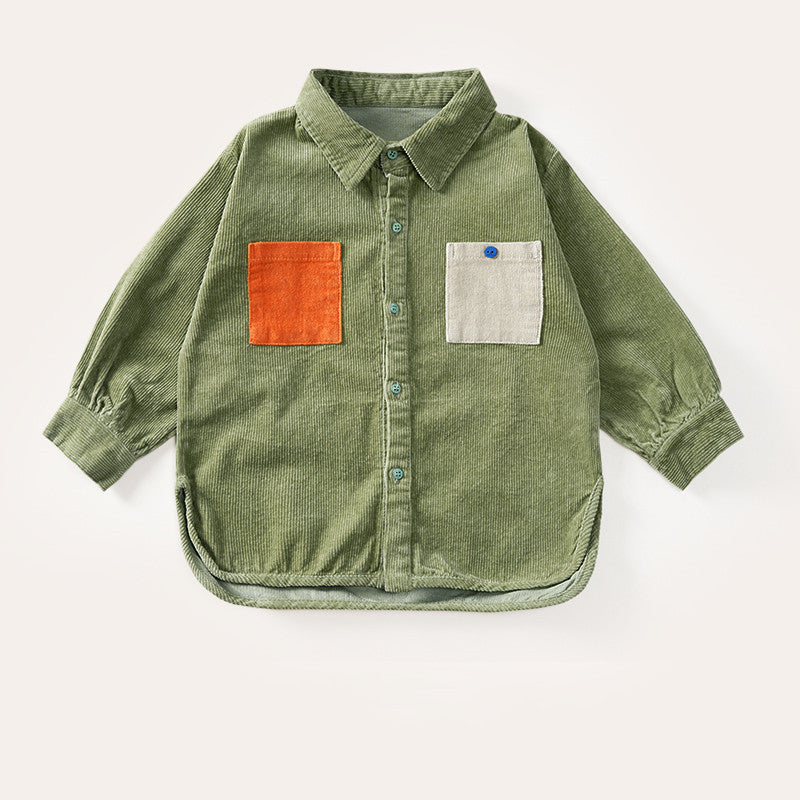 Children's Corduroy Blouse Jacket for Spring & Autumn
