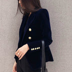 Double Breasted Long Sleeve Suit Jacket