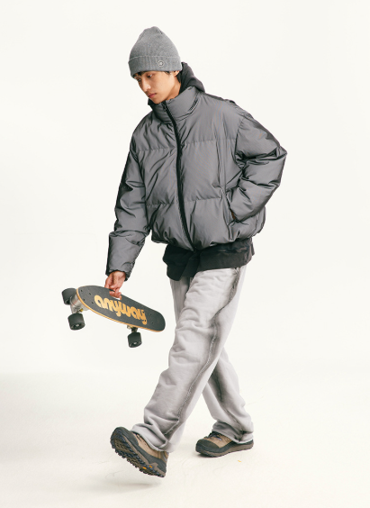 Mechanical Style Reflective Down Jacket