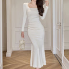 Cashmere Knitted Fishtail Long Skirt for Women