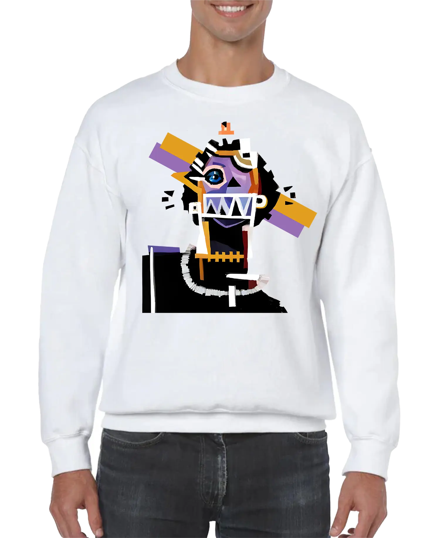 Neocubism Artwork Men’s Sweatshirt | Streetwear