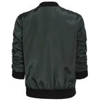 Casual Solid Color Bomber Jacket