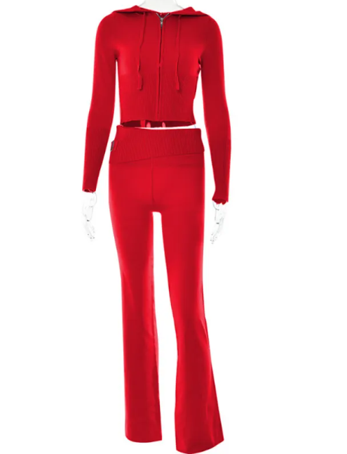 ChicComfort High-Waist Hoodie & Pants Set | Streetwear