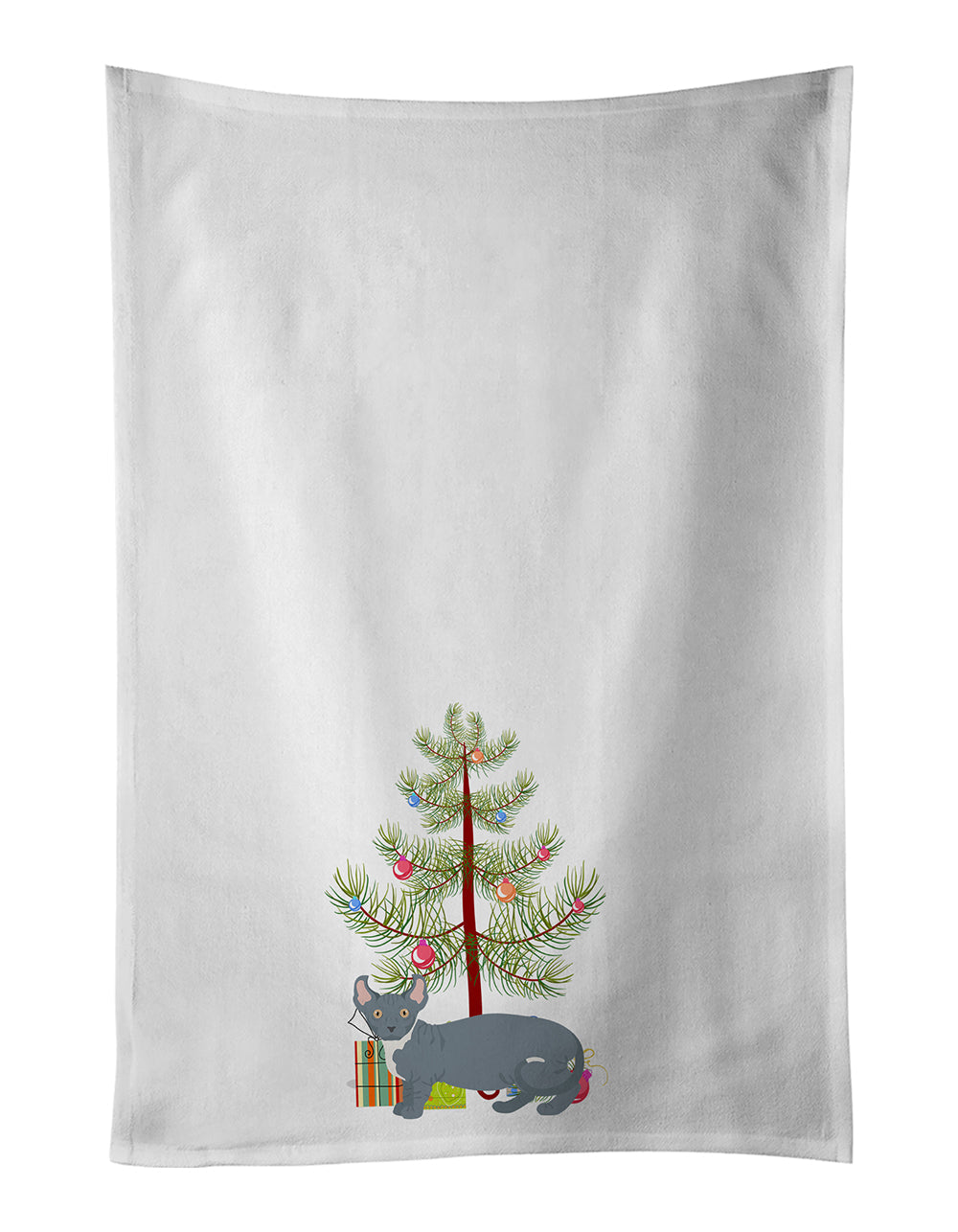 Dwelf Cat Christmas Kitchen Towel Set of 2
