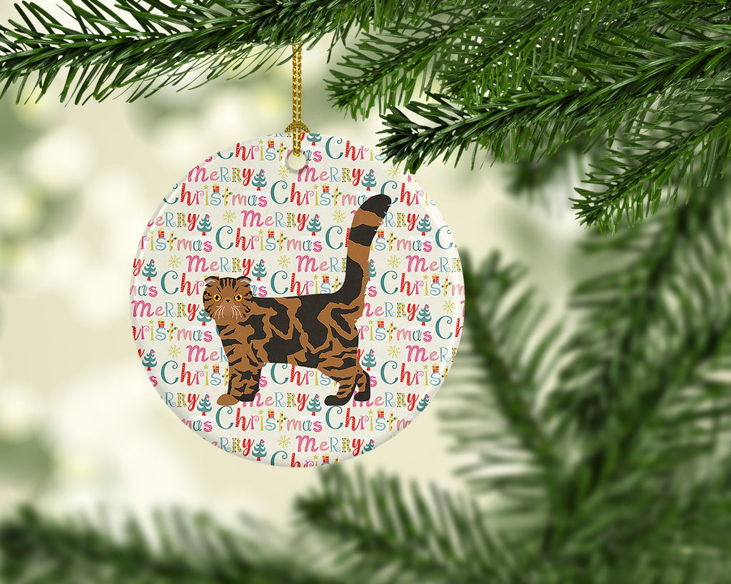 Foldex Exotic Fold #2 Cat Christmas Ceramic Ornament