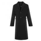 Men's Long Sleeve Button Jacket - Mid-Length Street Style