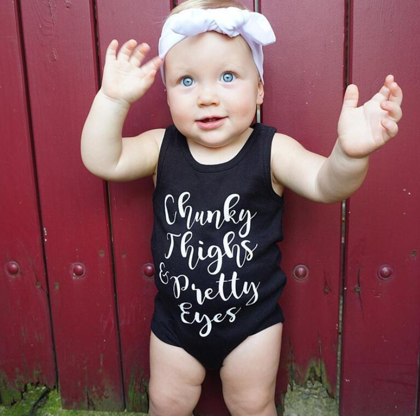 Letter Print Bodysuit for Infants