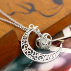 Glow-in-the-Dark Moon Necklace - Christmas & Halloween Gift