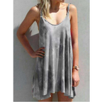 Tie-Dye Spaghetti Strap Flowy Beach Dress