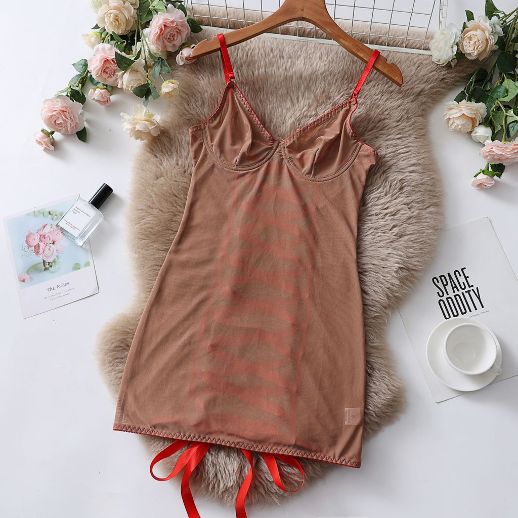 Transparent Lace Mesh Lingerie Jumpsuit