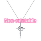 [Duplicate] Rotatable Cross Crown Necklace