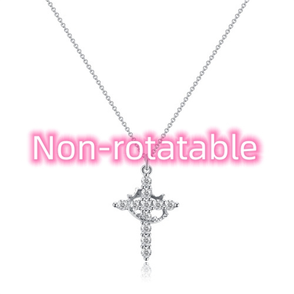 [Duplicate] Rotatable Cross Crown Necklace