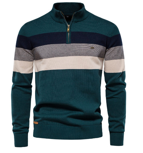 New Men's Stand Collar Sweater from Europe and America