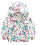 Korean Girls' Hooded Long-Sleeve Windbreaker Jacket