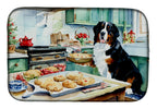 Bernese Mountain Dog Christmas Cookies Dish Drying Mat