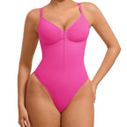 High Stretch Zipper Waist Slimming Bodysuit