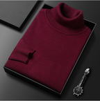 Slim-Fit Solid Color Turtleneck Pullover Sweater | Streetwear