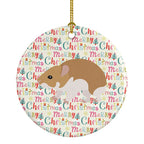 Turkish Hamster Christmas Ceramic Ornament