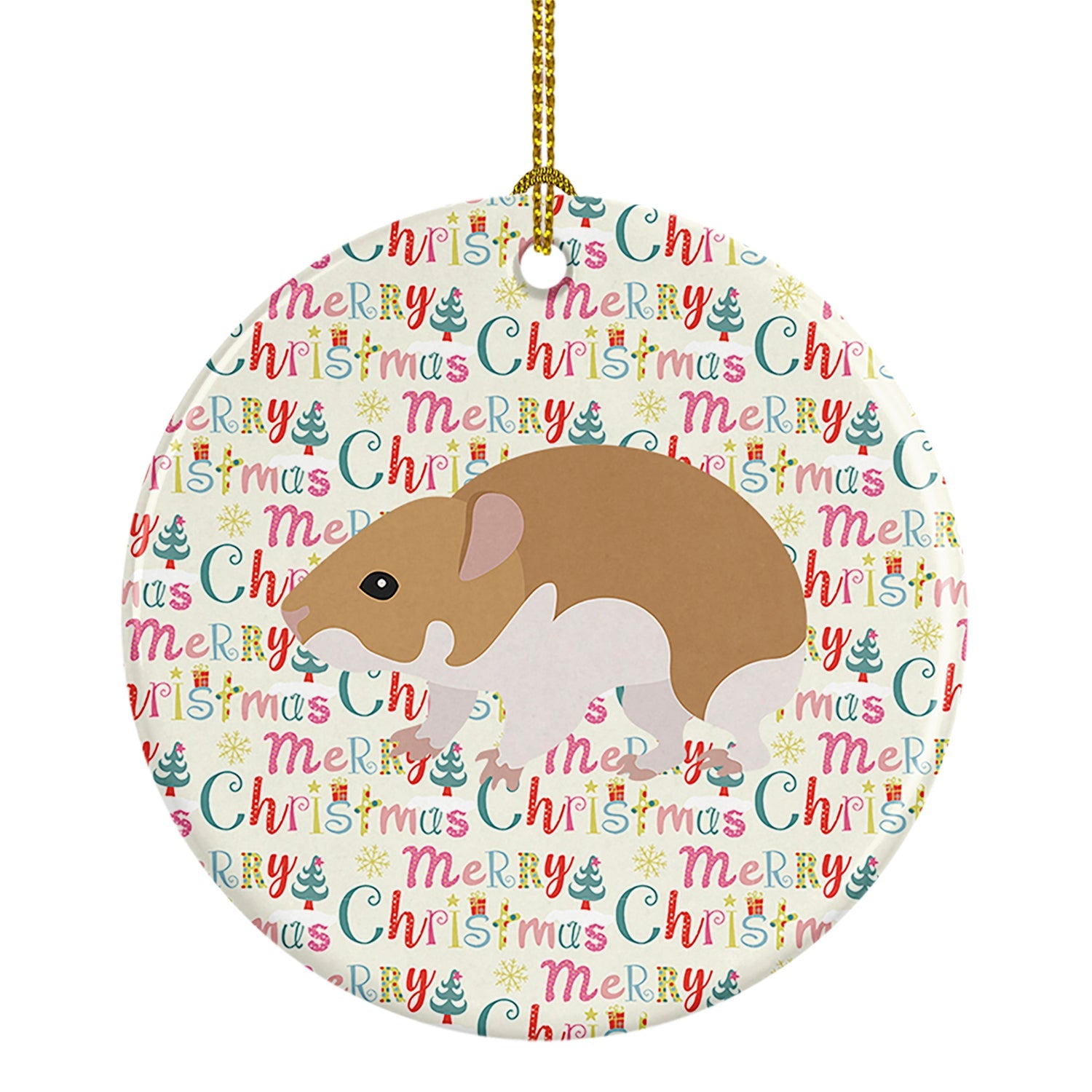 Turkish Hamster Christmas Ceramic Ornament